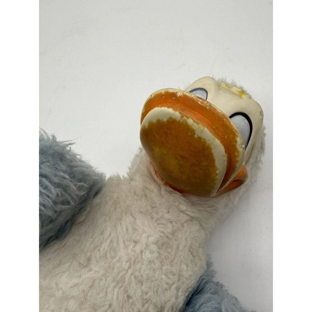 Vintage Walt Disney Productions DONALD DUCK Rubber Face Stuffed Plush Toy 12”